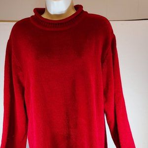 WOMANS DESIGNERS STUDIO ORIGINALS RICH RED LONG SLEEVE SWEATER Sz 3X